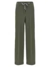 Peserico Shimmering Sweatpants Drawstring Waistband In Green