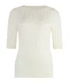 Peserico Women's Lurex Knit T-shirt In White