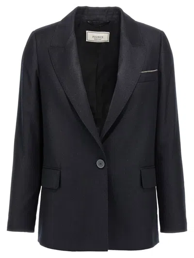PESERICO PESERICO LUREX SINGLE-BREASTED BLAZER
