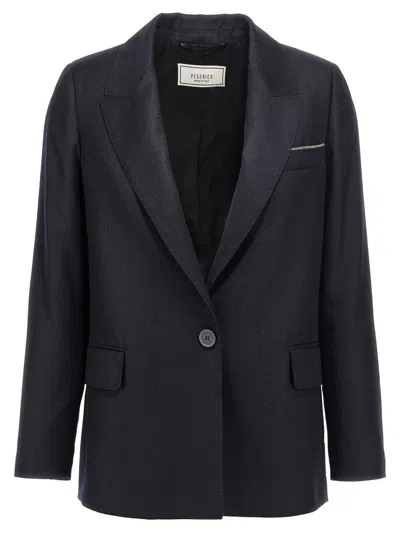 Peserico Lurex Single-breasted Blazer
