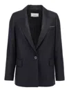 Peserico Shiny Blazer With Lapel And Pockets
