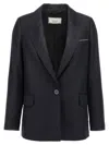 Peserico Shiny Blazer With Lapel And Pockets