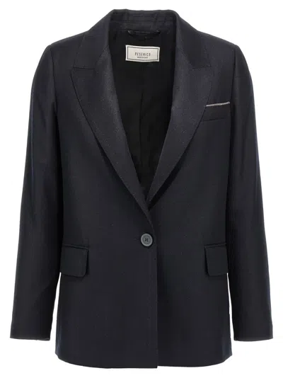 PESERICO PESERICO LUREX SINGLE-BREASTED BLAZER