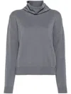 Peserico Lurex Sweater In Grey