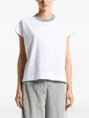 Peserico Lurex Tricot-neck T-shirt In White