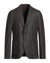 Peserico Man Blazer Dark Brown Size 46 Virgin Wool