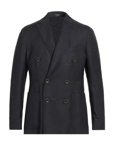 Peserico Man Blazer Midnight Blue Size 42 Virgin Wool