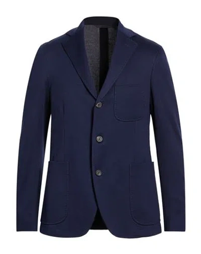 Peserico Man Blazer Midnight Blue Size 44 Cotton, Polyester