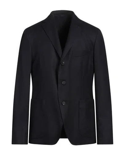 Peserico Man Blazer Midnight Blue Size 46 Virgin Wool