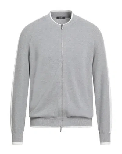 Peserico Man Cardigan Light Grey Size 40 Cotton In Gray
