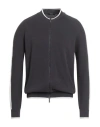 Peserico Man Cardigan Navy Size 42 Cotton In Gray