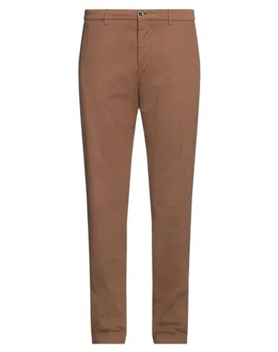Peserico Man Pants Brown Size 38 Cotton, Elastane