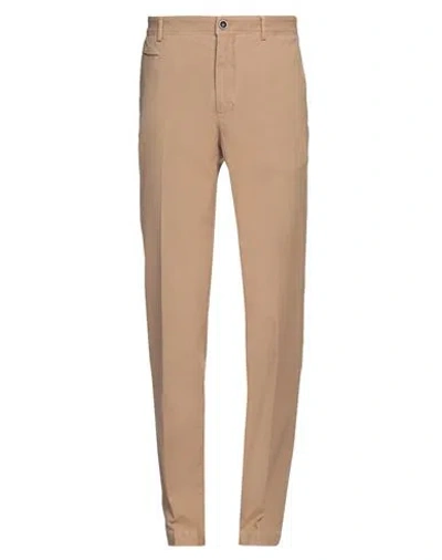 Peserico Man Pants Camel Size 36 Cotton, Elastane In Neutral