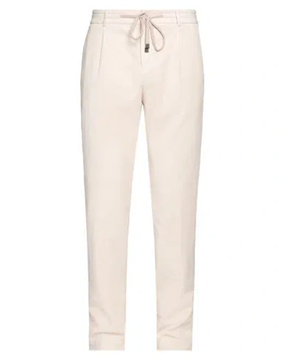 Peserico Man Pants Cream Size 36 Cotton, Elastane, Merino Wool, Cashmere In White