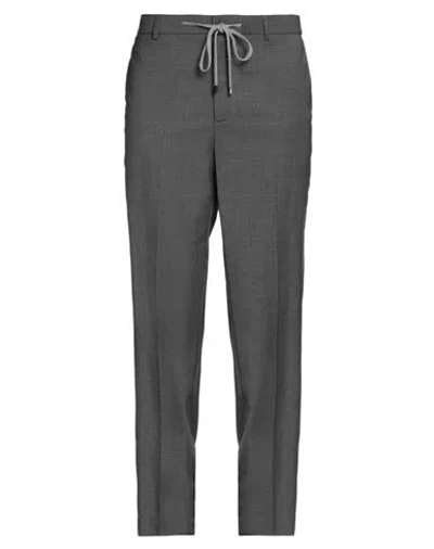 Peserico Man Pants Lead Size 38 Polyester, Wool, Elastane, Cotton In Grey