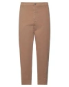 Peserico Man Pants Light Brown Size 36 Cotton, Elastane In Beige