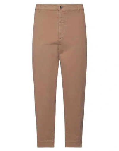 Peserico Man Pants Light Brown Size 36 Cotton, Elastane In Beige