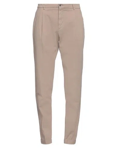 Peserico Man Pants Taupe Size 34 Cotton, Elastane In Neutral