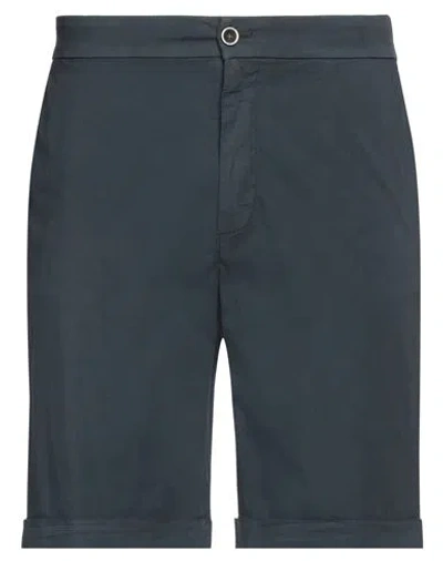 Peserico Man Shorts & Bermuda Shorts Navy Size 40 Cotton, Elastane In Blue