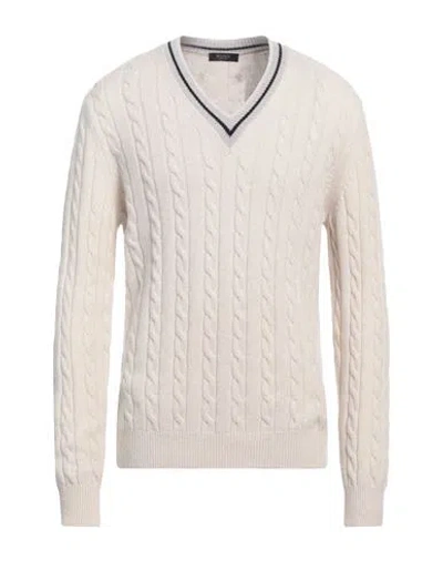 Peserico Man Sweater Beige Size 40 Merino Wool, Cashmere