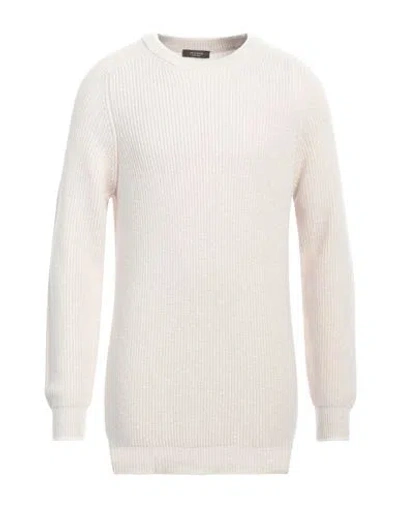 Peserico Man Sweater Beige Size 42 Merino Wool, Cashmere, Cotton, Virgin Wool, Silk In White