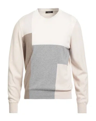Peserico Man Sweater Cream Size 40 Virgin Wool, Silk, Cashmere