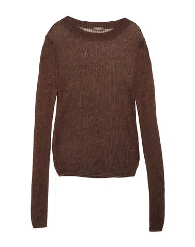 Peserico Man Sweater Dark Brown Size 32 Baby Alpaca Wool, Polyamide, Virgin Wool, Viscose, Metallic