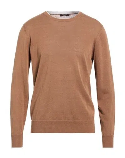 Peserico Man Sweater Light Brown Size 40 Linen, Cotton