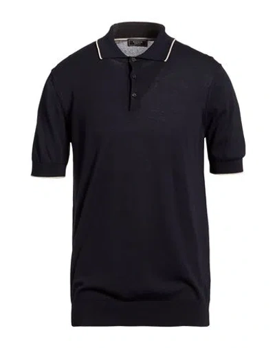 Peserico Man Sweater Midnight Blue Size 38 Cotton