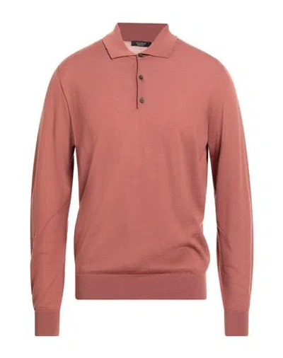 Peserico Man Sweater Rust Size 40 Virgin Wool