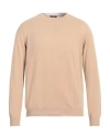 Peserico Man Sweater Sand Size 40 Cotton In Beige