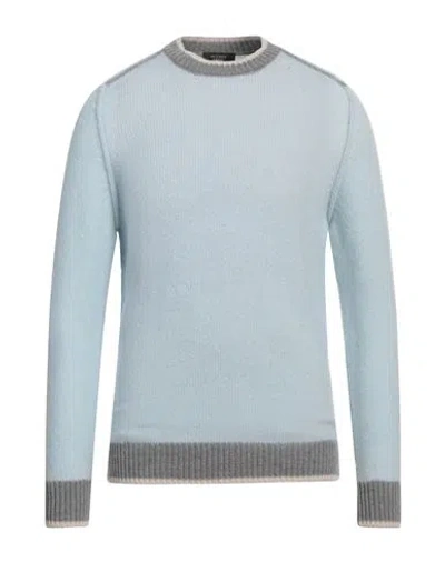 Peserico Man Sweater Sky Blue Size 42 Wool, Polyamide, Cashmere, Elastane, Merino Wool