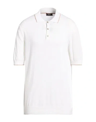 Peserico Man Sweater White Size 42 Cotton