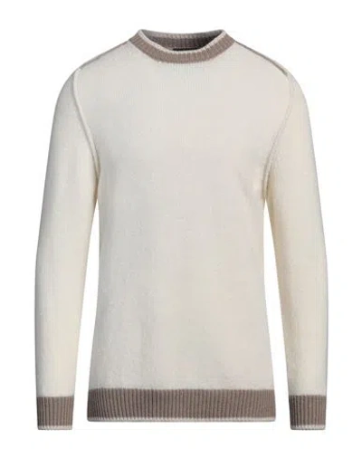 Peserico Man Sweater White Size 46 Wool, Polyamide, Cashmere, Elastane, Merino Wool