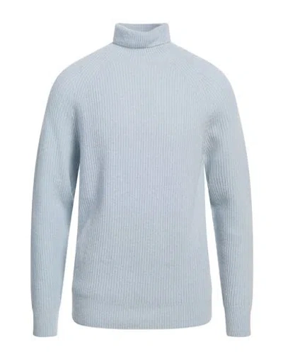 Peserico Man Turtleneck Sky Blue Size 46 Virgin Wool, Polyamide, Alpaca Wool, Merino Wool