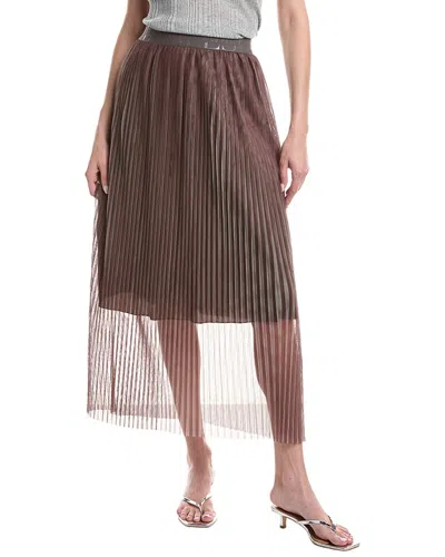 Peserico Maxi Skirt In Brown