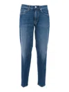 Peserico Medium Blue Five Pocket Jeans In Blue
