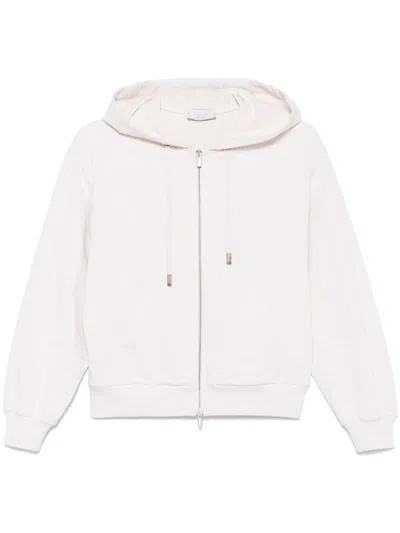Peserico Mélange-effect Hoodie In Neutrals