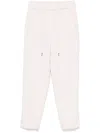 Peserico Mélange-effect Sweatpants In Neutrals