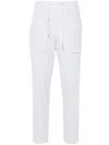 Peserico Mélange-effect Track Pants In Grey