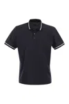Peserico Men's Cotton Piquã© Polo Shirt In Blue