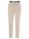 Peserico Men's Cotton Trousers With Darts In Neutral