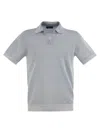 Peserico Polo Shirt In Linen And Cotton Yarn