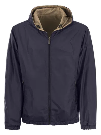 PESERICO MEN'S REVERSIBLE JACKET WITH HOOD