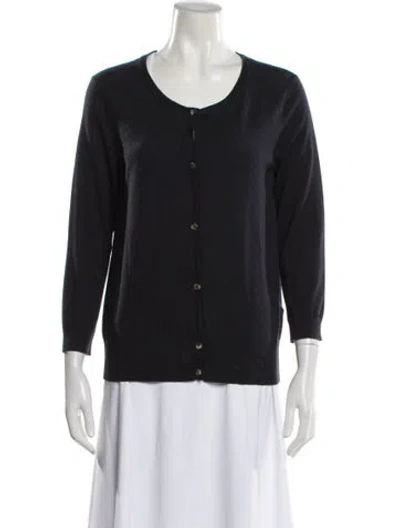 Pre-owned Peserico Merino Wool Scoop Neck Sweater In Gray