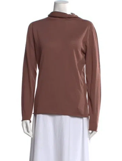 Pre-owned Peserico Merino Wool Turtleneck Sweater W/ Tags In Brown