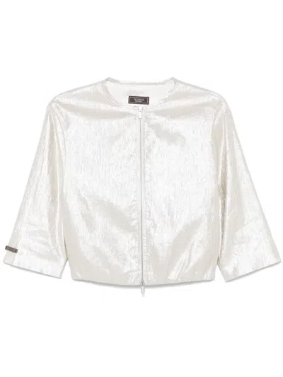 Peserico Metallic-effect Jacket In Neutrals
