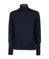 Peserico Metallic-fleck Turtleneck Sweater In Blue