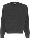 Peserico Metallic-thread Sweater In Grey