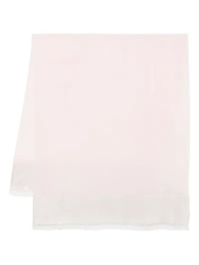 Peserico Metallic-threading Detailed Scarf In White